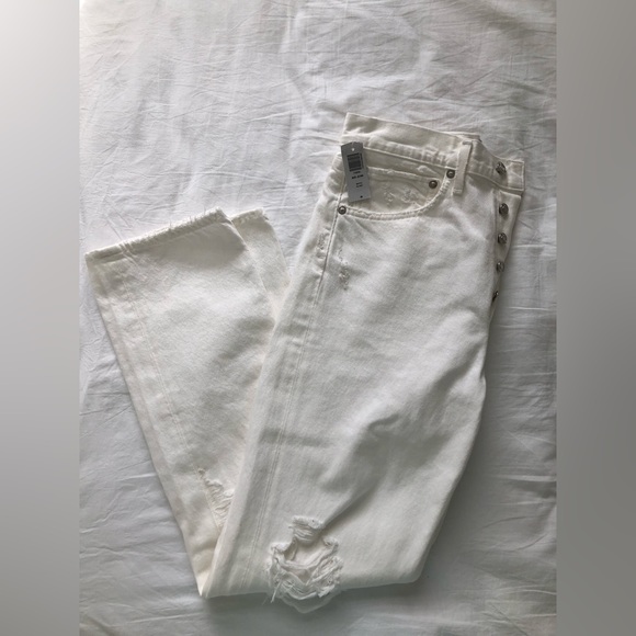 BNWT AGOLDE 90s Jeans White Out High Rise - Picture 4 of 6